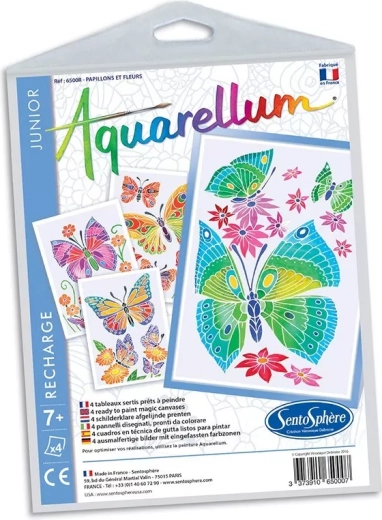 Sentosphere set de láminas para acuarela Junior – mariposas y flores