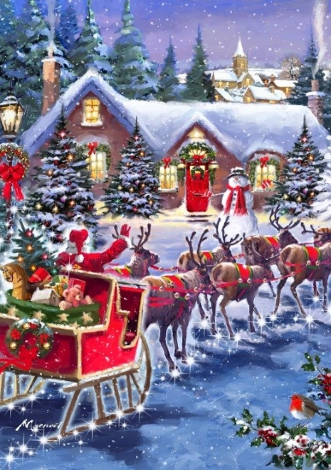 Puzzle Santa y trineo 1000 piezas