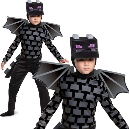 Disfraz infantil de Ender Dragon de Minecraft 127–136 cm (7–8 años)