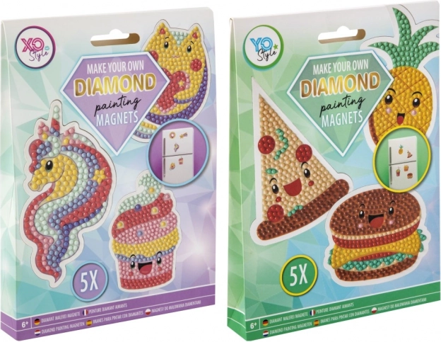 Set para hacer imanes con pedrería tipo diamante, 5 uds.