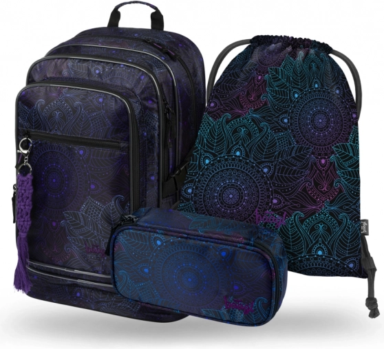 Set de material escolar Cubic Zen: Mochila, Estuche y Bolsa
