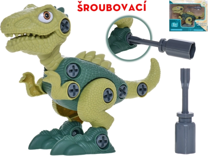 Dinosaurio atornillable de 21 cm – kit de construcción interactivo para niños