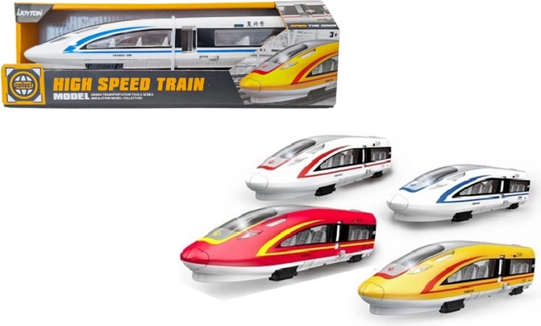 Tren de alta velocidad con efectos de luz y sonido