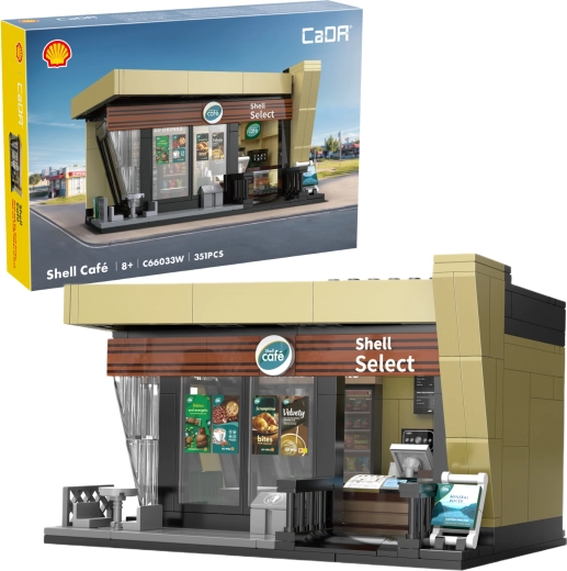 CaDA Shell café – set de construcción quiosco de 351 piezas
