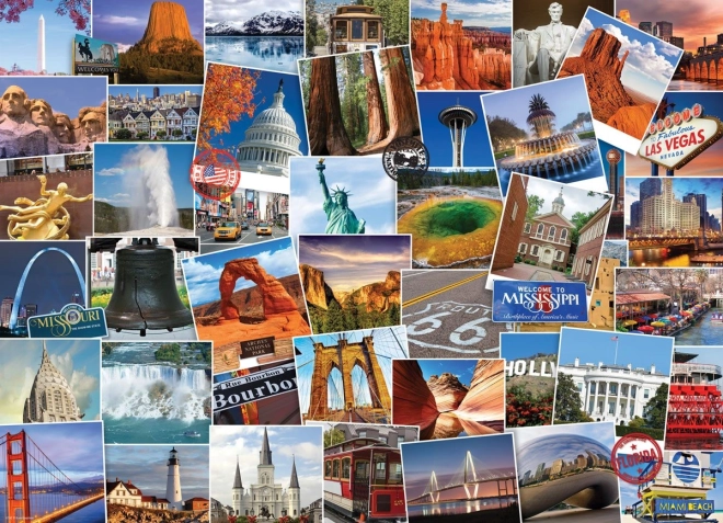 Puzzle EUROGRAPHICS trotamundos USA 1000 piezas