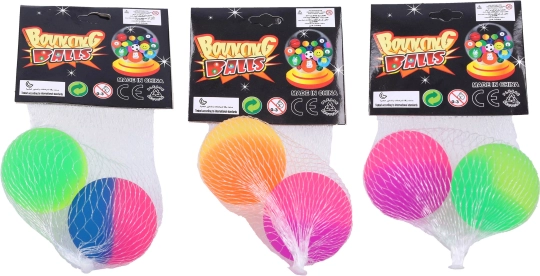 Pelotas saltarinas de colores 4 cm - paquete de 2 uds