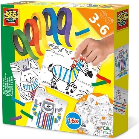 SES Aprendo a pegar con cinta – set de 16 imágenes