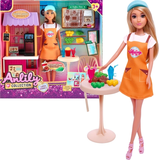 Set de muñeca con cafetería