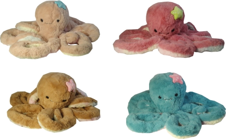 Pulpo de peluche de 45 cm con ventosas de silicona