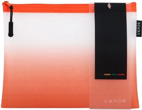 Carpeta con cremallera de malla A5 Verde color ladrillo