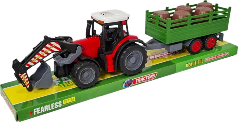 Tractor con remolque y cargador frontal – set agrícola para niños
