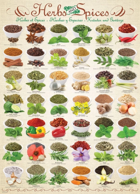 Puzzle EUROGRAPHICS hierbas y especias 1000 piezas