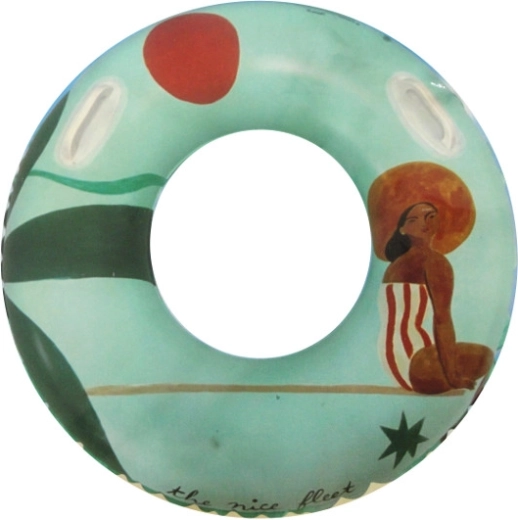 Aro de natación inflable de 110 cm con asas