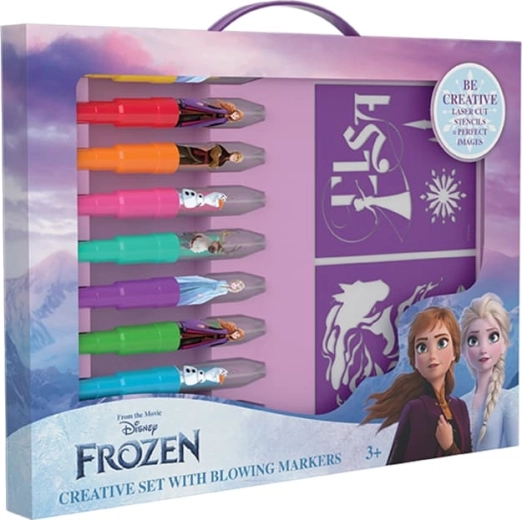 Set creativo con rotuladores sopladores Frozen