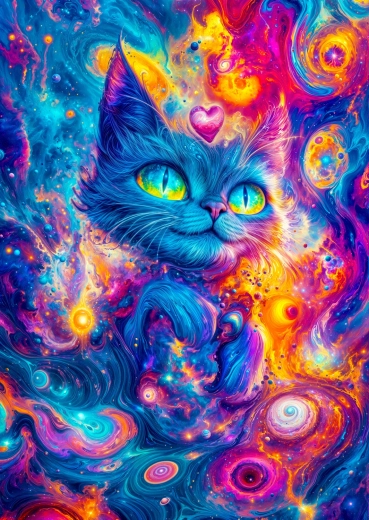 Puzzle Enjoy Gato cósmico 1000 piezas