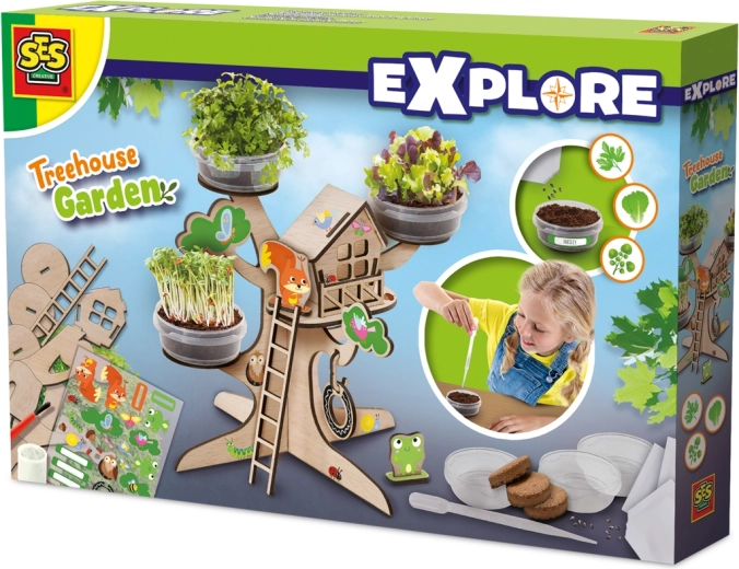 Casa en el árbol: kit para cultivar hierbas y microgreens para niños