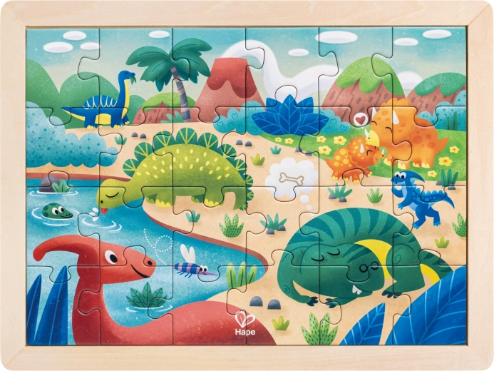 Puzle de dinosaurios para colorear