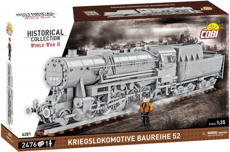 Set de construcción de la locomotora de vapor KriegsLokomotive Baureihe 52 a escala 1:35 de COBI