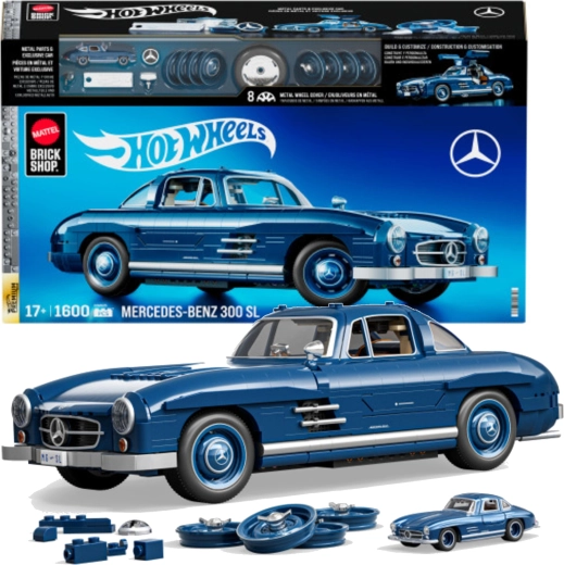 Kit de construcción HOT WHEELS Mercedes‑Benz 300 SL 1:12, 1600 piezas