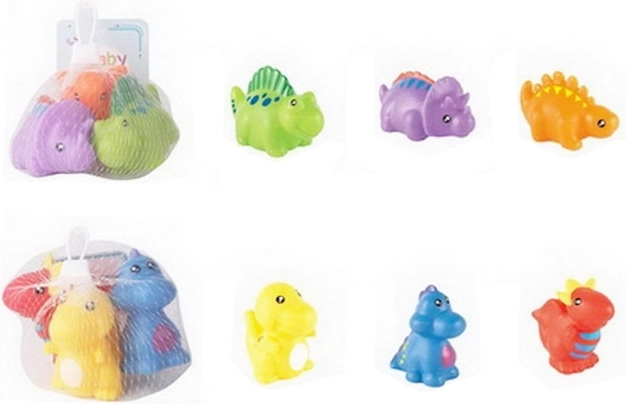 Juguete de baño de dinosaurios – set de goma para el agua
