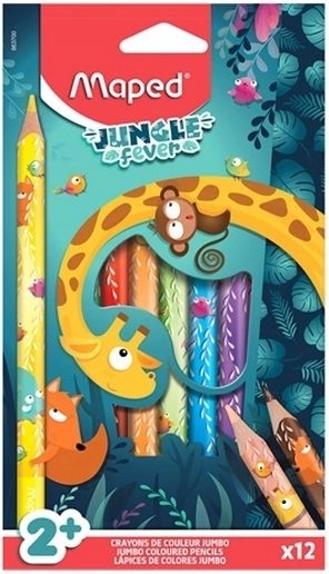 Ceras jumbo Jungle Fever, set de 12 uds