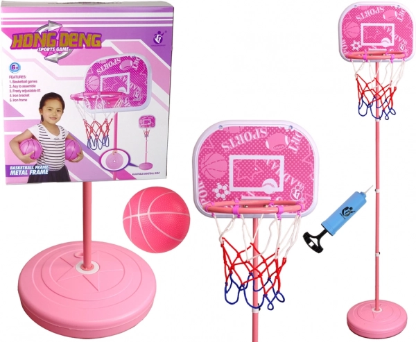 Juego de baloncesto rosa para niños 170 cm