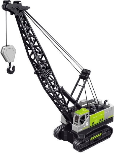 Grúa de construcción de orugas 20 cm, de plástico gris - 1 unidad