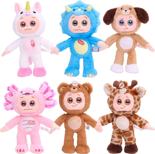 Animalito de peluche flexible con ojos luminosos, edición ZOO, 25 cm - 1 unidad