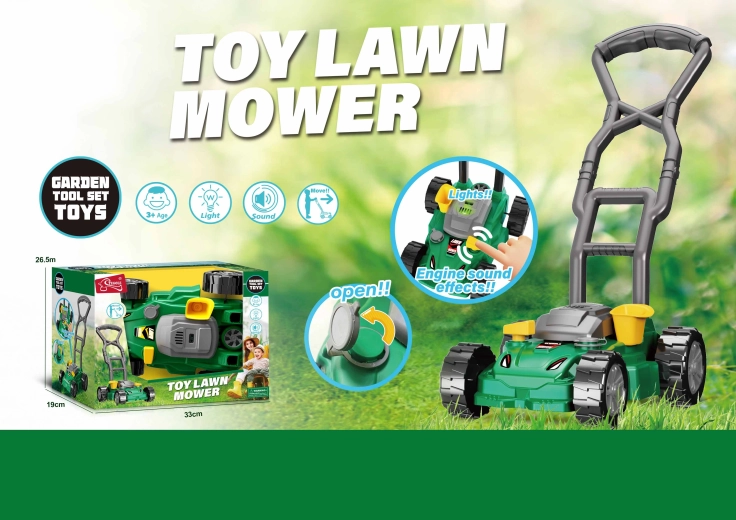 Cortacésped infantil con efectos de luz y sonido