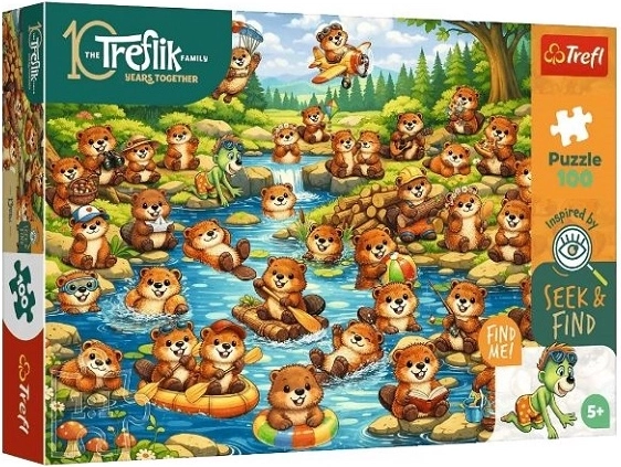 Puzzle Trefl Seek & Find Castores en acción 100 piezas