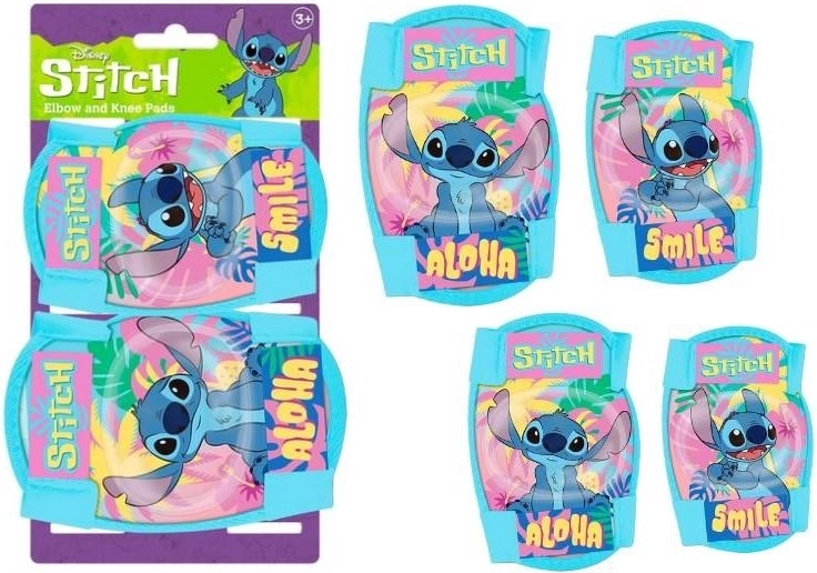 Set de protectores de rodillas y codos Lilo y Stitch (Stitch) - 4 uds