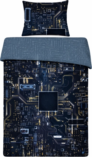 Ropa de cama de algodón luminosa FARO Procesador azul oscuro 140 × 200 cm