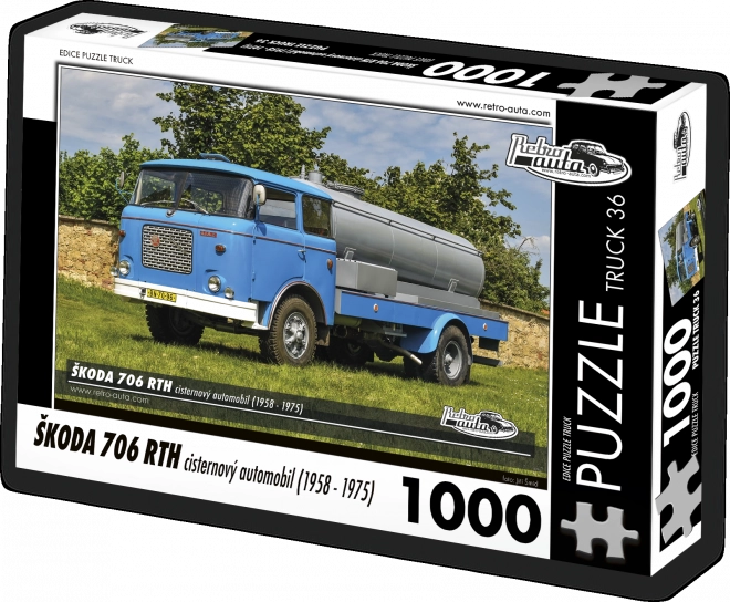 Puzzle Retro-autos Škoda 706 RTH camión cisterna – 1000 piezas