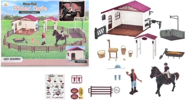 Juego infantil de rancho con establo plegable