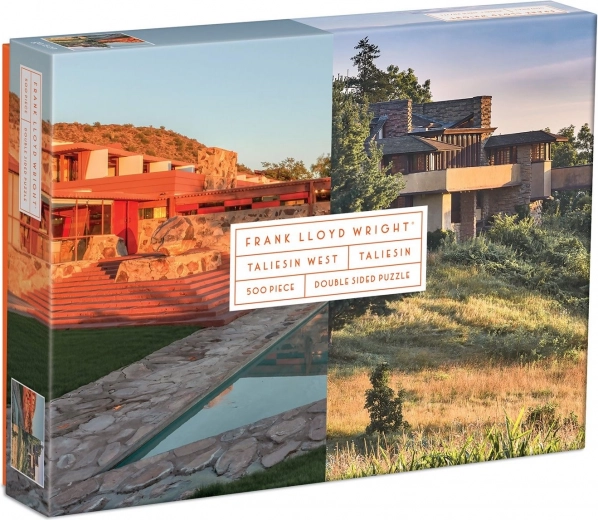 Puzle de doble cara Frank Lloyd Wright: Taliesin y Taliesin West, 500 piezas