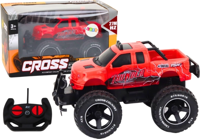 Coche todoterreno RC teledirigido 1:18 rojo