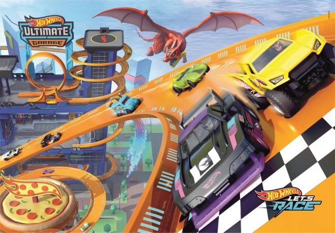 Puzle de 104 piezas HOT WHEELS – Let’s Race de Clementoni