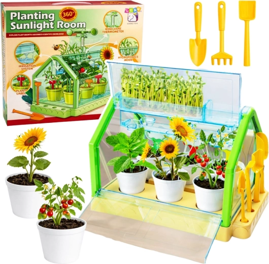 Mini jardín para niños – invernadero educativo con riego automático