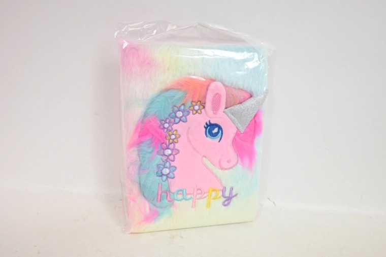 Diario de peluche unicornio