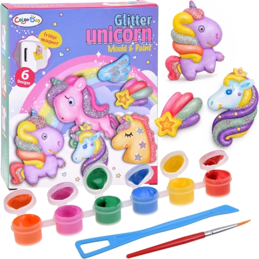 Set para fabricar imanes brillantes de unicornios Color Day