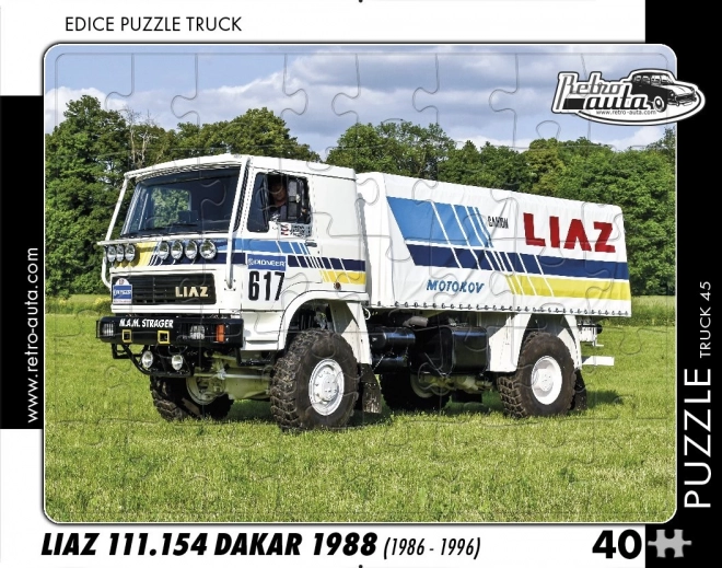 RETRO-AUTA puzzle TRUCK: LIAZ 111.154 Dakar 1988, 40 piezas