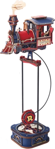 RoboTime ROKR maqueta mecánica 3D de madera Power Express: tren expreso de vapor con péndulo