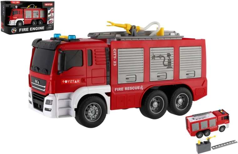 Camión de bomberos de 25 cm con luz y sonido