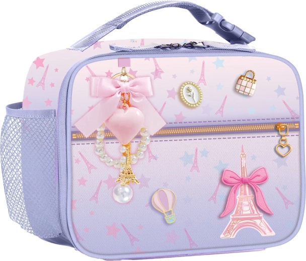 Bolsa térmica infantil para almuerzo con llavero París Mágico - 1 pieza