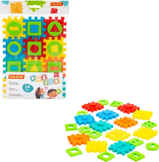 Puzzle infantil de piezas de espuma con formas, 24 piezas