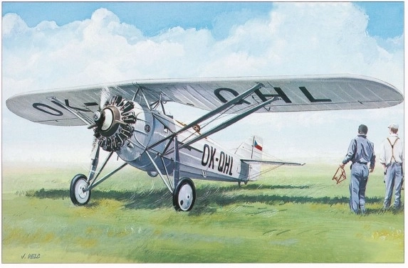 Modelo Morane Saulnier MS 230 9,4x14,6 cm en caja 25x14,5x4,5 cm