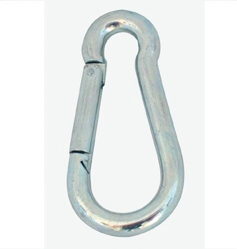Mosquetón de acero 80 × 8 mm, galvanizado (10 uds)