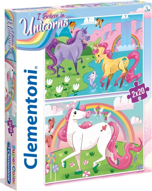 CLEMENTONI puzzle creo en un unicornio 2×20 piezas