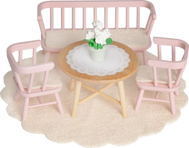 Conjunto de comedor para casa de muñecas Lundby