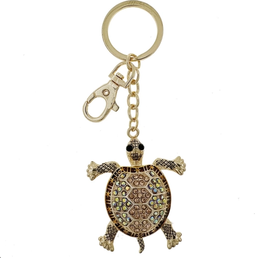 Tortuga dorada – llavero colgante